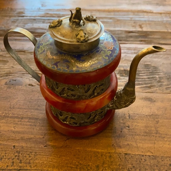 Antique exquisite design dragon & monkey red jade - Picture 1 of 15